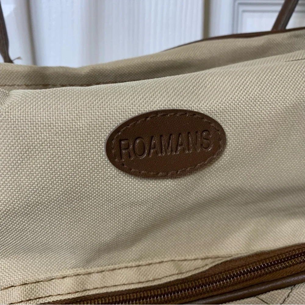 Roamans Beige Canvas Travel Overnight Bag/Satchel
